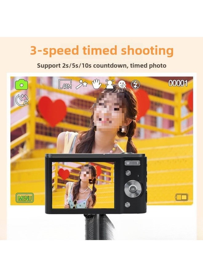 Generic Student Digital Camera Non-ccd Retro Entry Campus HD Home Travel Small Card Machine-Body Color:Xibai-special Offer Introductory Edition-beauty Filter-32g Save More Than 3,000 Photos And Videos For 2 Hours  - Image 5
