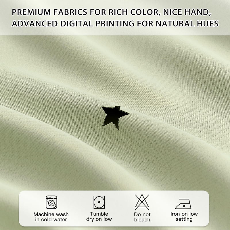 XiDi Green Curtains for Bedroom, Girls Room Blackout Curtains, Kids Room Darkening Curtains, Light Green Decor, 1 Panel Sage Green/34/63/1 - Image 5