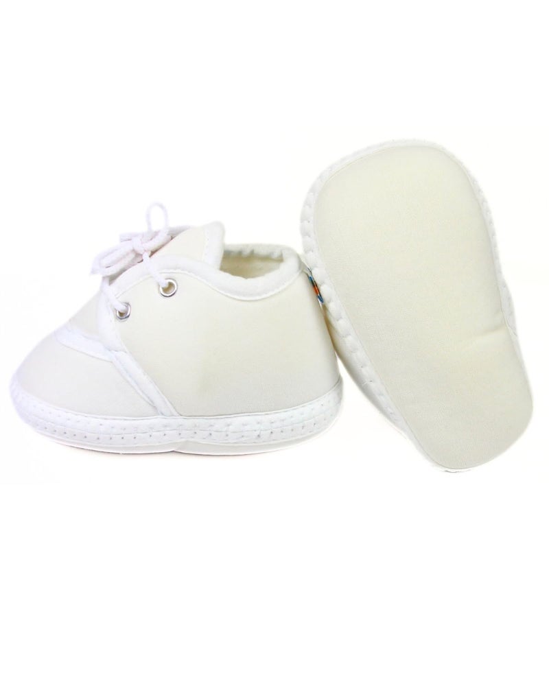 Neska Moda 6 To 12 Months Baby Boys & Girls Pack of 2 Pair Cotton Lace Shoes/Booties (Black,White)-SK145andBT2157 - Image 2
