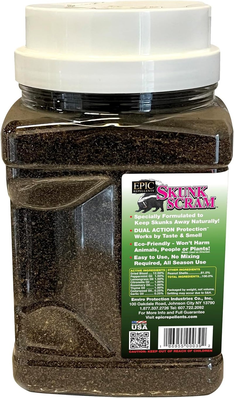 Epic Skunk Scram All Natural Granular Repellent - All-Natural, Animal, People and Pet Safe Granule from EPIC Repellents (2.5 lb Shaker) - Image 3