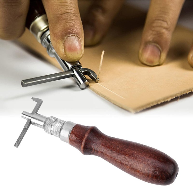 DOACT Stitching Groover Leather Stitch Professional Working Tool Adjustable Over Leatherworking leathercraft Tools Stamping Matting Making UK Set Sealer Deluxe DIY Leather - Image 5