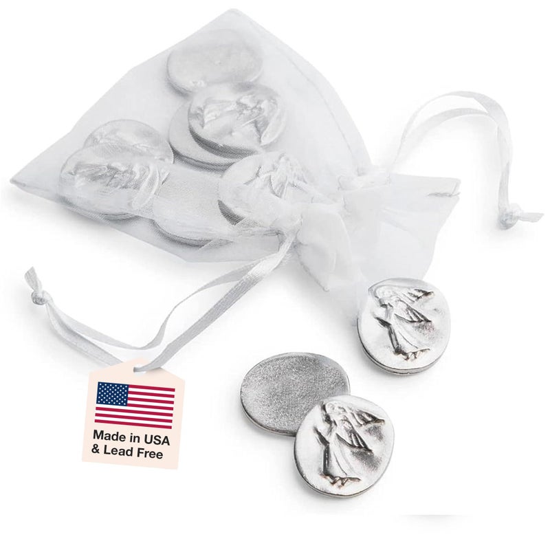 DANFORTH Pewter Pocket Angel Bag of 10 | Handcrafted in USA Guardian Angel Tokens | Gift of Inspiration & Protection - Image 1