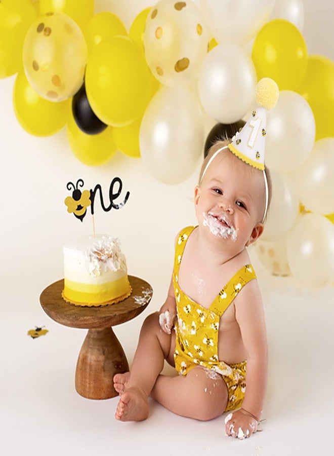 Agkvw Bee 1st Bithday Hat - Bee Theme First Birthday Decorations for Boys and Girls, Happy 1st Bee Day Birthday Crown - Image 5