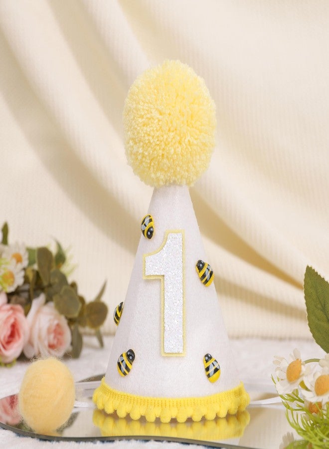Agkvw Bee 1st Bithday Hat - Bee Theme First Birthday Decorations for Boys and Girls, Happy 1st Bee Day Birthday Crown - Image 4