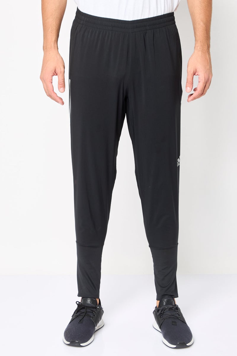 Adidas سروال رياضي للرجال بقصة عادية، أسود - Image 1