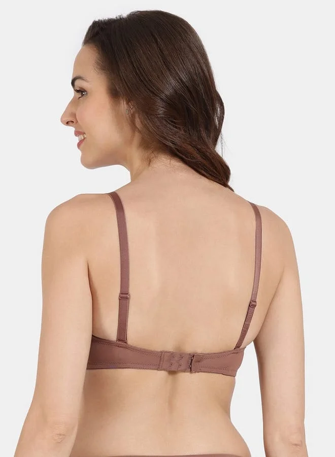 zivame Zivame Solid Padded T-shirt Bra with Hook and Eye Closure