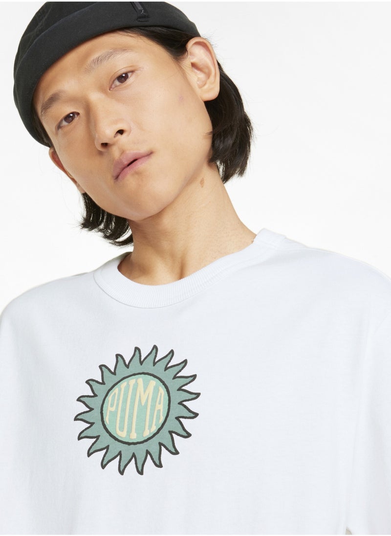 PUMA - Downtown Mens Graphic Crew Neck T-Shirt - Image 1