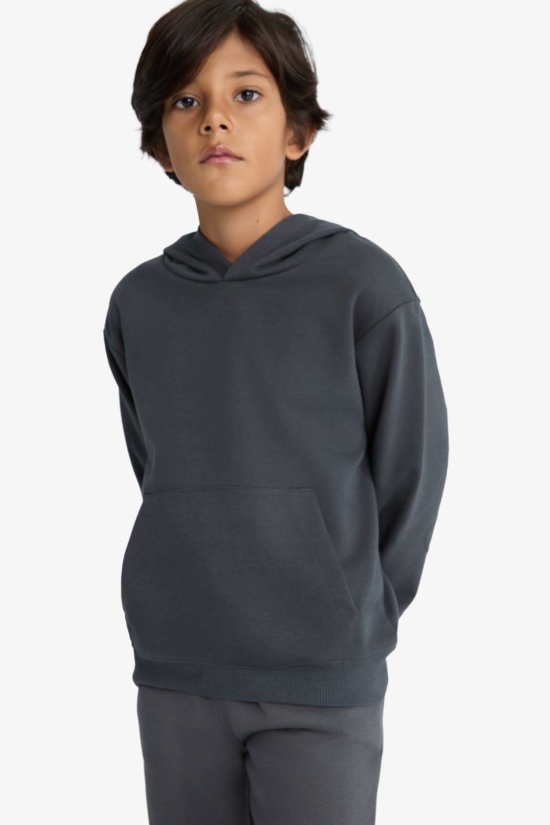 DeFacto Grey Boy Boy Regular Fit Hoodie Casual - Image 4