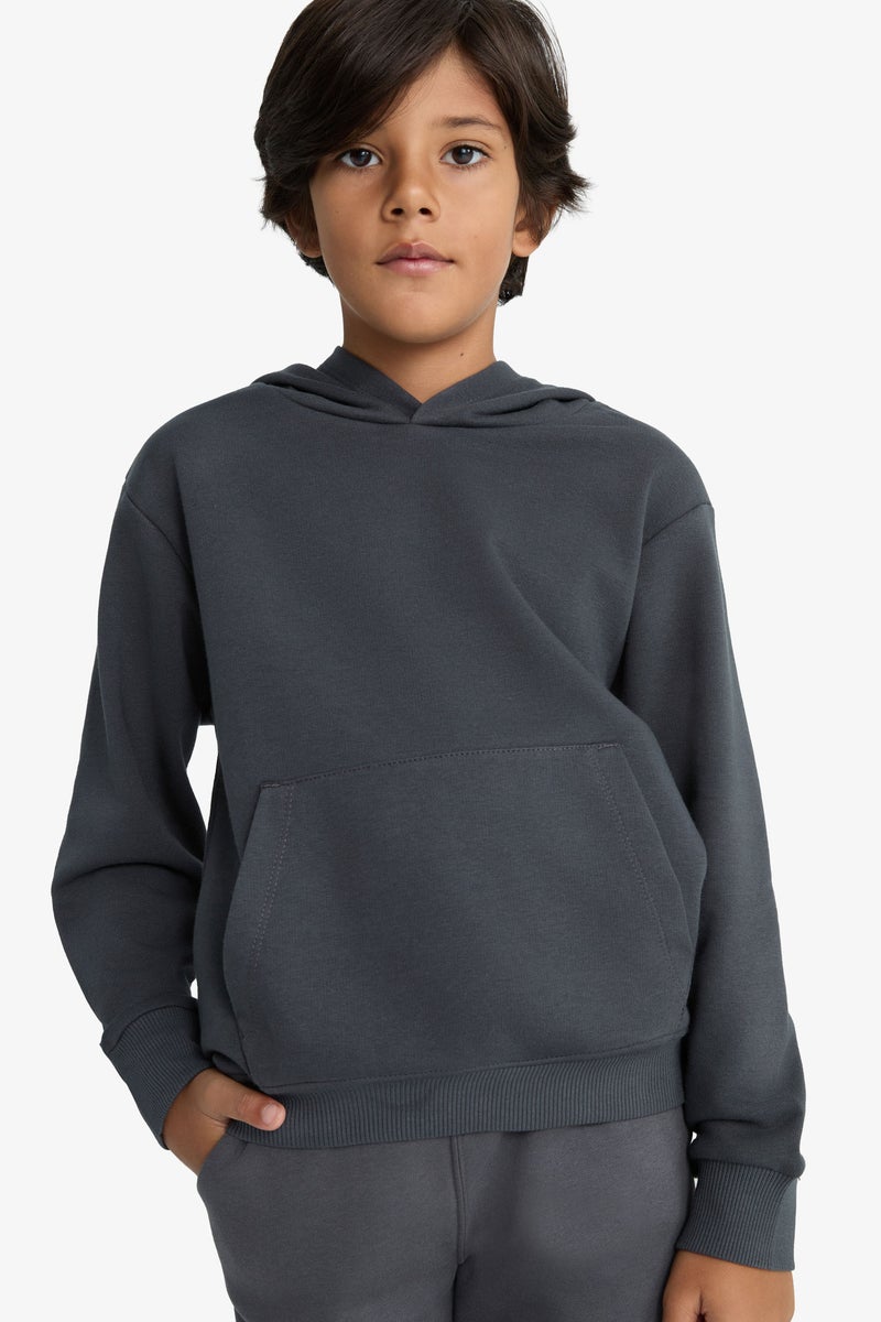 DeFacto Grey Boy Boy Regular Fit Hoodie Casual - Image 1