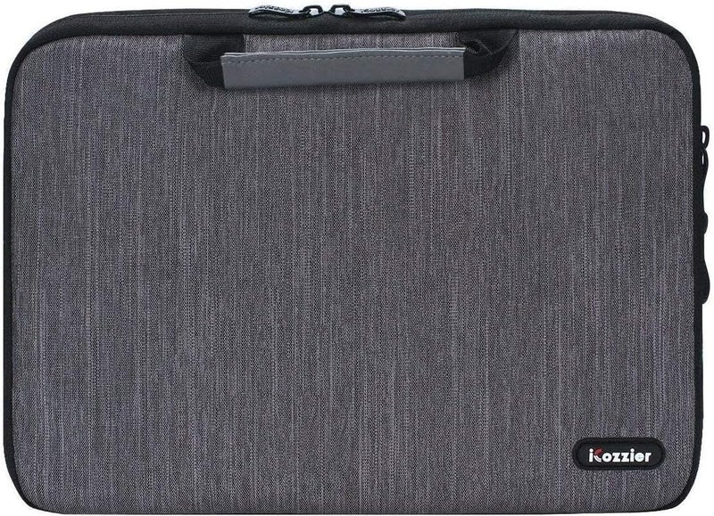 iCozzier Handle 11-11.6 Inch Laptop and iPad Case/Electronic Accessories Storage Bag 11”Laptop Sleeve for Ultrabook/Notebook/Netbook/MacBook - Grey - Image 4