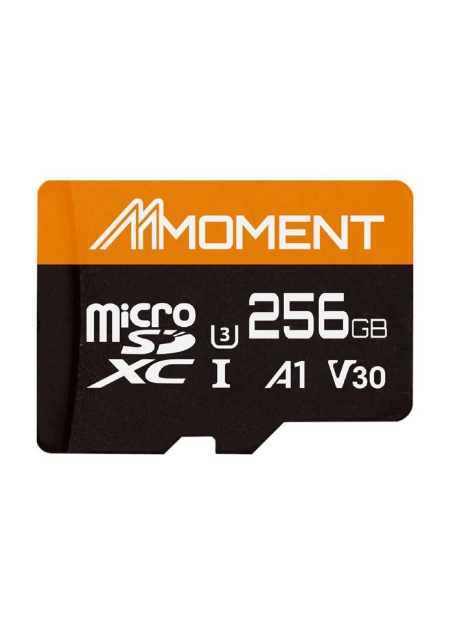 MMOMENT 256GB Micro SDXC Card, A1, UHS-I, U3, V30, Class 10 Compatible, Read Speed Up to 95 MB/s, Write Speed Up to 65 MB/s, SD Adapter Included - Image 1