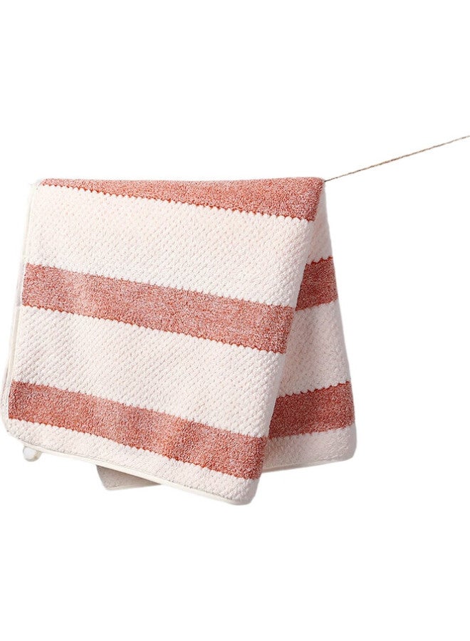 Miniso Bath Towel, Striped, Wrap-Around, For Home Use, Absorbent, Quick-Drying, For Couples And Adults, Pink, 70*140Cm - Image 1