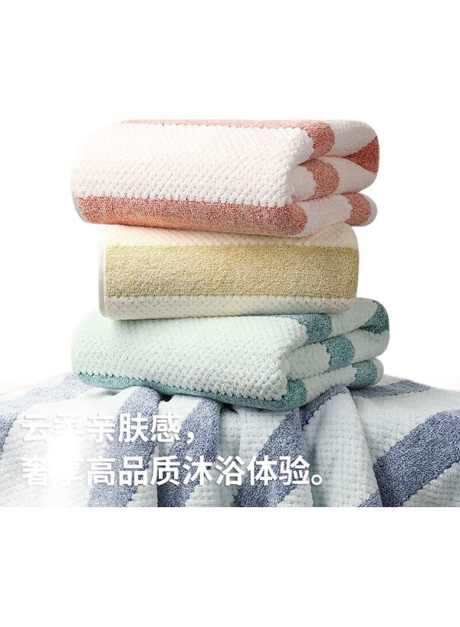 Miniso Bath Towel, Striped, Wrap-Around, For Home Use, Absorbent, Quick-Drying, For Couples And Adults, Pink, 70*140Cm - Image 2