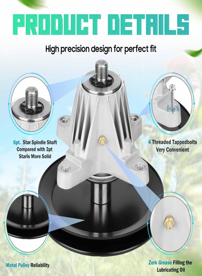 ILONPA Spindle Assembly for MTD Cub Cadet Troy-Bilt 46 inch Deck 618-06977 918-06977 618-06977A 918-06977A Stens 285-700 XT1-LT46 XT2-LX46 - Image 4