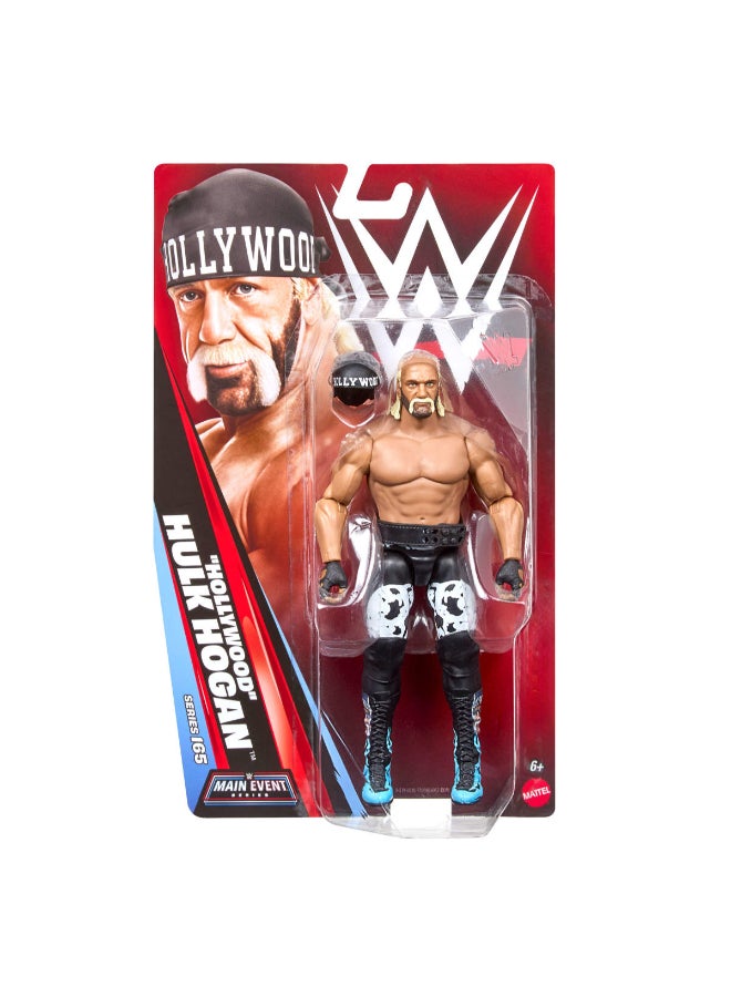 WWE Mattel WWE “Hollywood” Hulk Hogan Action Figure, Main Event Series #165, 6-inch Collectible Superstar with 14 Articulation Points & Life-Like Look ​ - Image 2