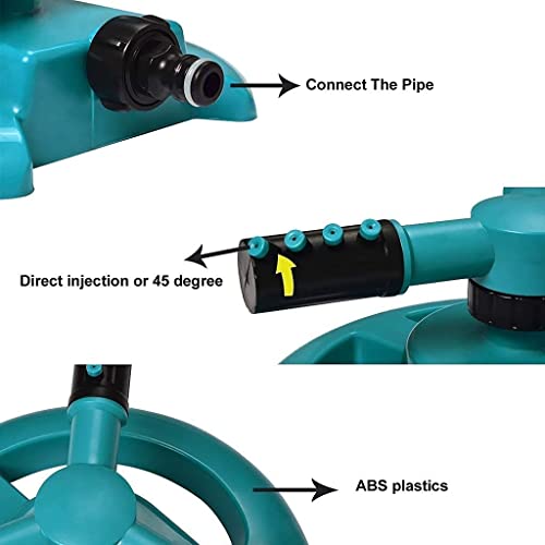 Qshare Water Sprinkler Garden Pipe - Automatic 360� Garden Sprinkler Large Area Coverage Multipurpose Yard Sprinklers for Plant Irrigation and Kids Playing, Irrigation System Watering Plants - Image 4