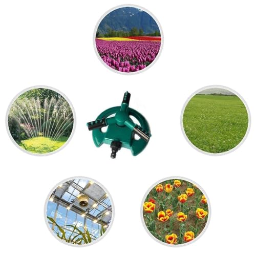 Qshare Water Sprinkler Garden Pipe - Automatic 360� Garden Sprinkler Large Area Coverage Multipurpose Yard Sprinklers for Plant Irrigation and Kids Playing, Irrigation System Watering Plants - Image 5