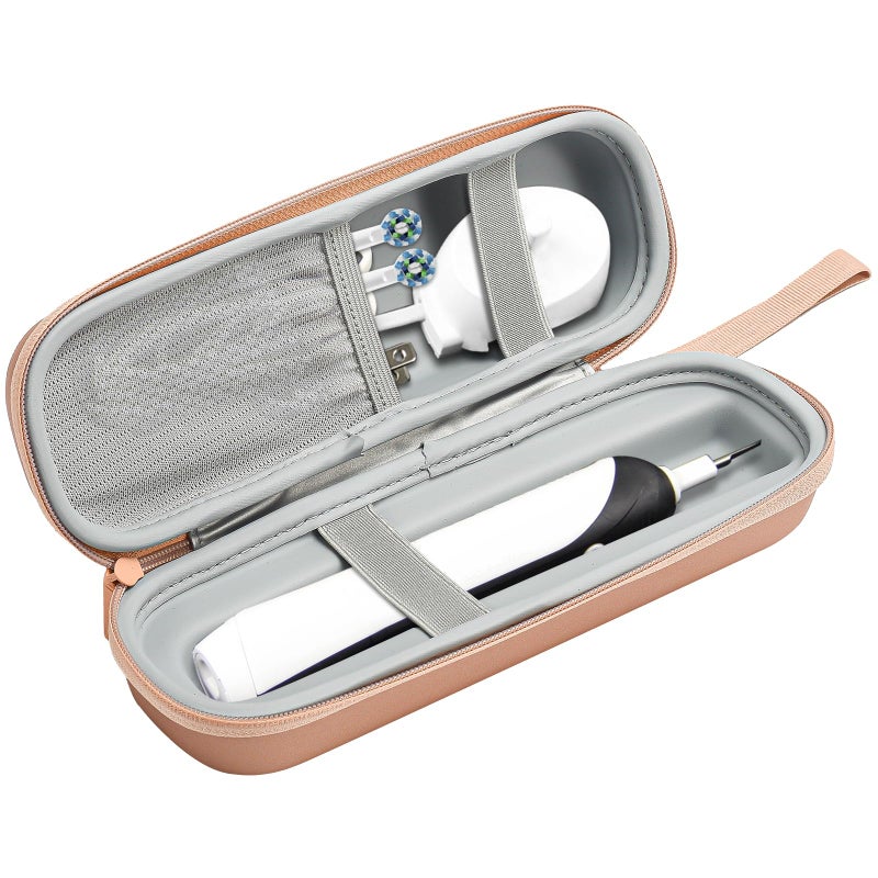 ProCase Toothbrush Travel Case for OralB Pro 1000 1500 3000 5000 7000 Sonicare 5100 6100 AquaSonic Sonic Electric Power Rechargeable Toothbrush Carrying Case Holder Container Rosegold