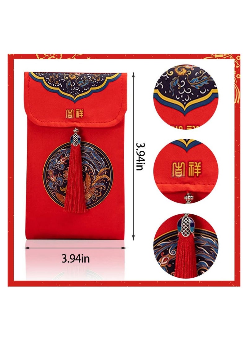 Generic 4-Piece Satin Fabric Red Bag Spring Festival Red Bag  - Image 5