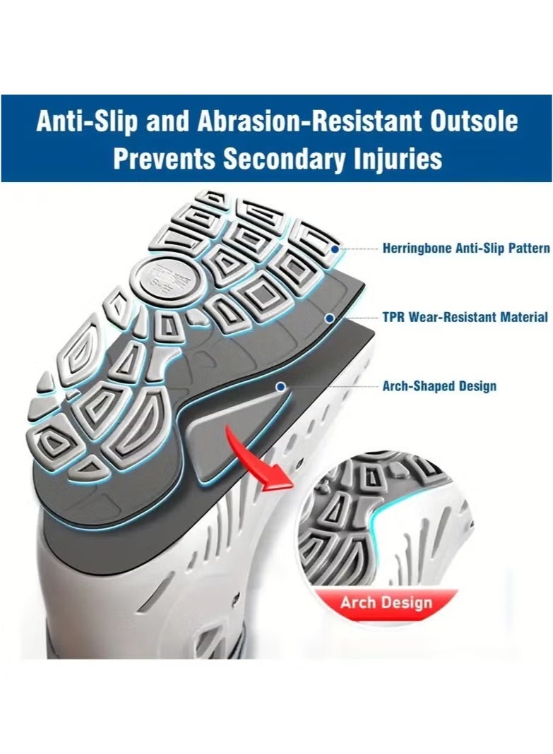 XiuWoo Air Walking Boot, Adjustable Air Foot Orthopedic Shoes, Medical Orthosis Cam Walker Brace, Suitable for Ankle Sprain and Fracture Recovery (Right L Size) - Image 2