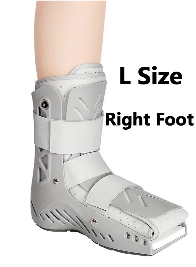 XiuWoo Air Walking Boot, Adjustable Air Foot Orthopedic Shoes, Medical Orthosis Cam Walker Brace, Suitable for Ankle Sprain and Fracture Recovery (Right L Size) - Image 1
