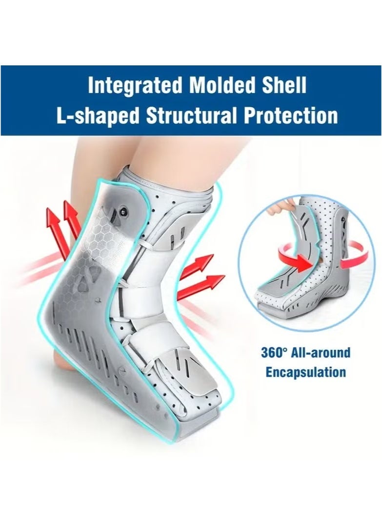 XiuWoo Air Walking Boot, Adjustable Air Foot Orthopedic Shoes, Medical Orthosis Cam Walker Brace, Suitable for Ankle Sprain and Fracture Recovery (Right L Size) - Image 5
