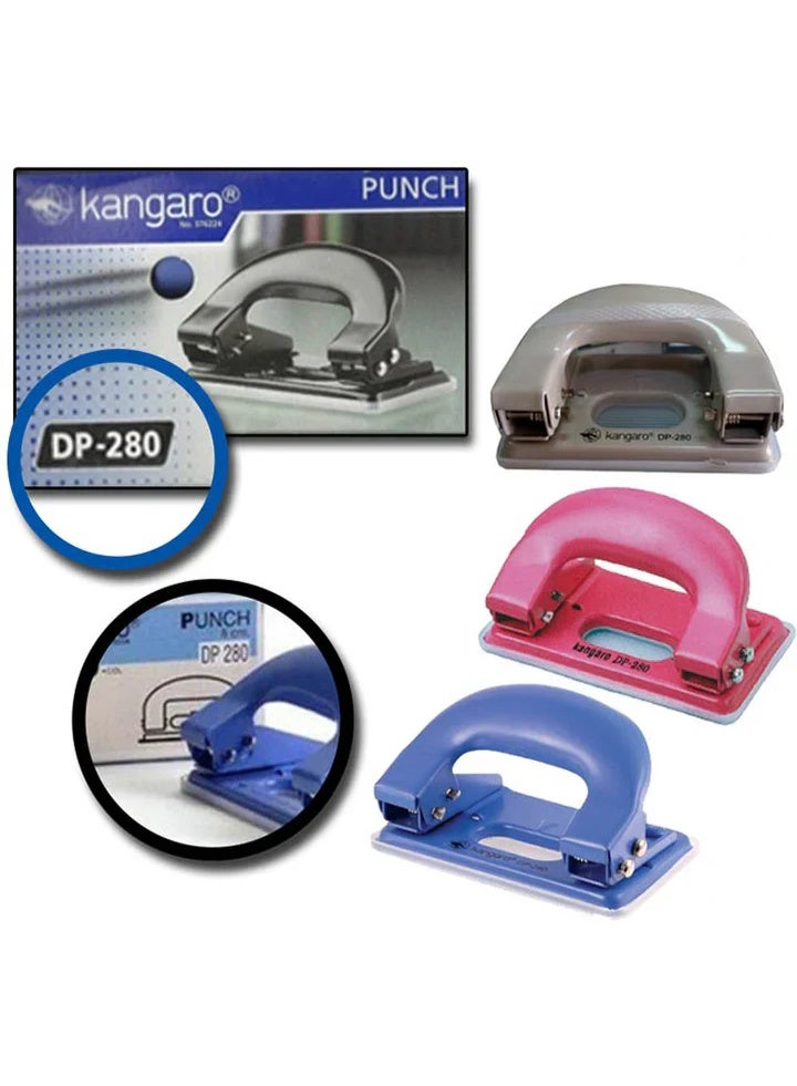 Kangaro dp-280 metal desk paper punch 11 sheets capacity with lock system - Image 1
