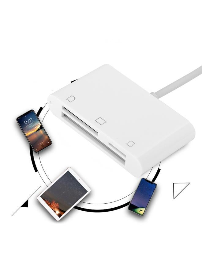 3-in-1 Lightning to SD/TF/CF Card OTG Card Reader Adapter Connector For iPad/iPhone
