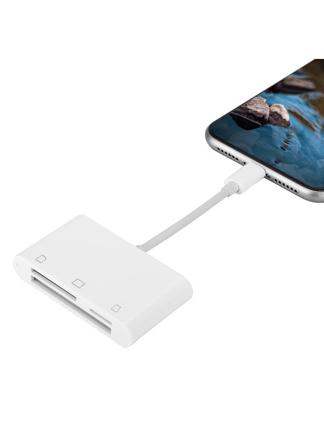 3-in-1 Lightning to SD/TF/CF Card OTG Card Reader Adapter Connector For iPad/iPhone