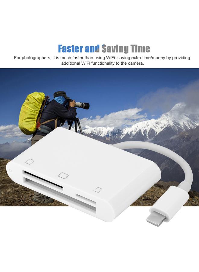 3-in-1 Lightning to SD/TF/CF Card OTG Card Reader Adapter Connector For iPad/iPhone