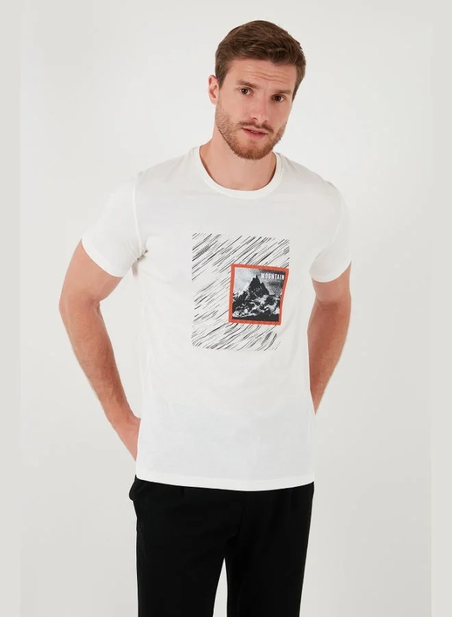 Buratti  Buratti Cotton Slim Fit Crew Neck T Shirt Men's T SHIRT 646R8320 for Men | Best Price UAE
