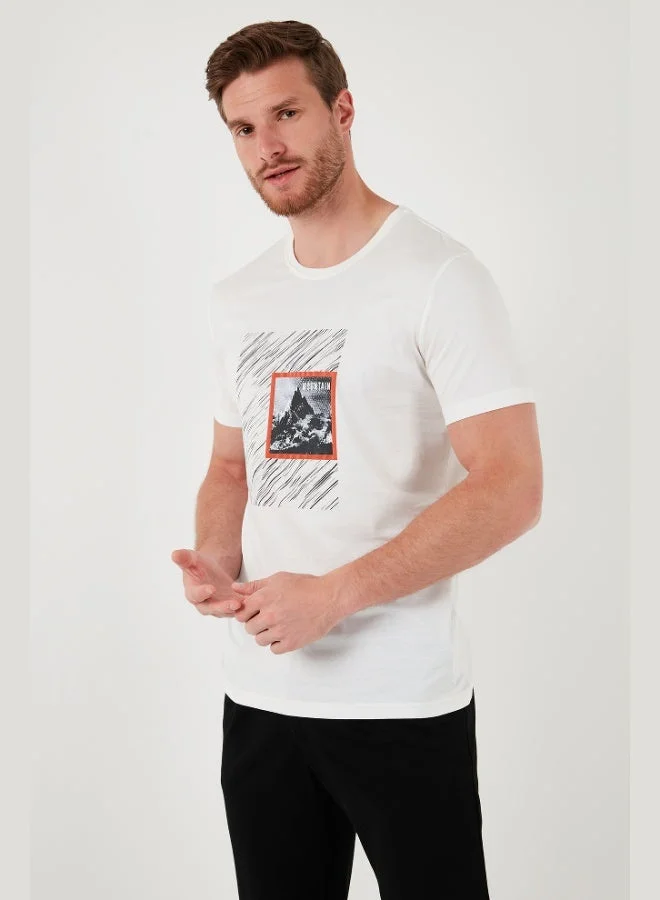 Buratti  Buratti Cotton Slim Fit Crew Neck T Shirt Men's T SHIRT 646R8320 for Men | Best Price UAE