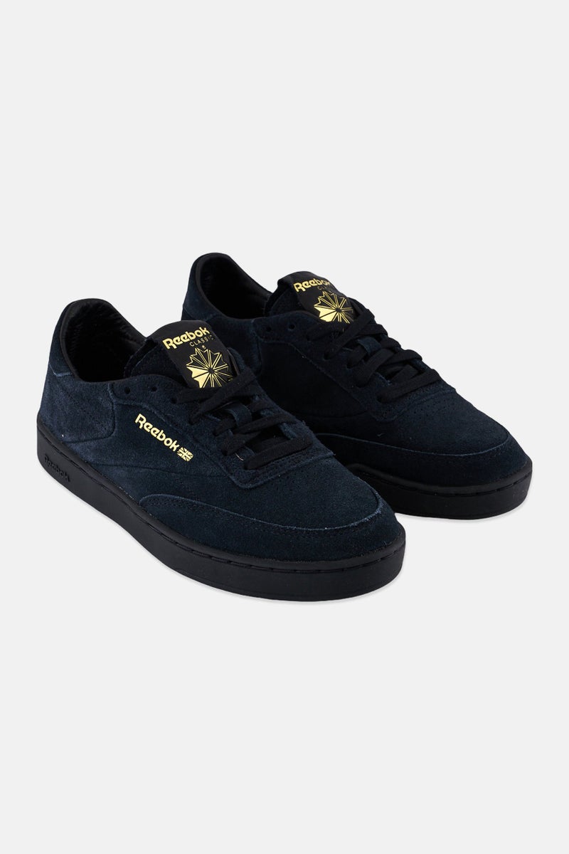 Reebok Women Club C Clean Lace Up Tennis Shoes, Black - Image 1