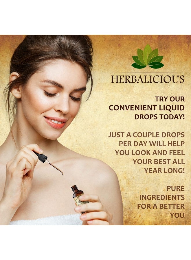 HERBALICIOUS مستخلص جذور العرقسوس غليسيرريزا غلابرا مكمل عشبي عضوي لتحسين الهضم واستعادة صحة الجهاز التنفسي ودعم المناعة والتعب نباتي خالي من الغلوتين صبغة سائلة (2 أونصة سائلة)  - Image 3
