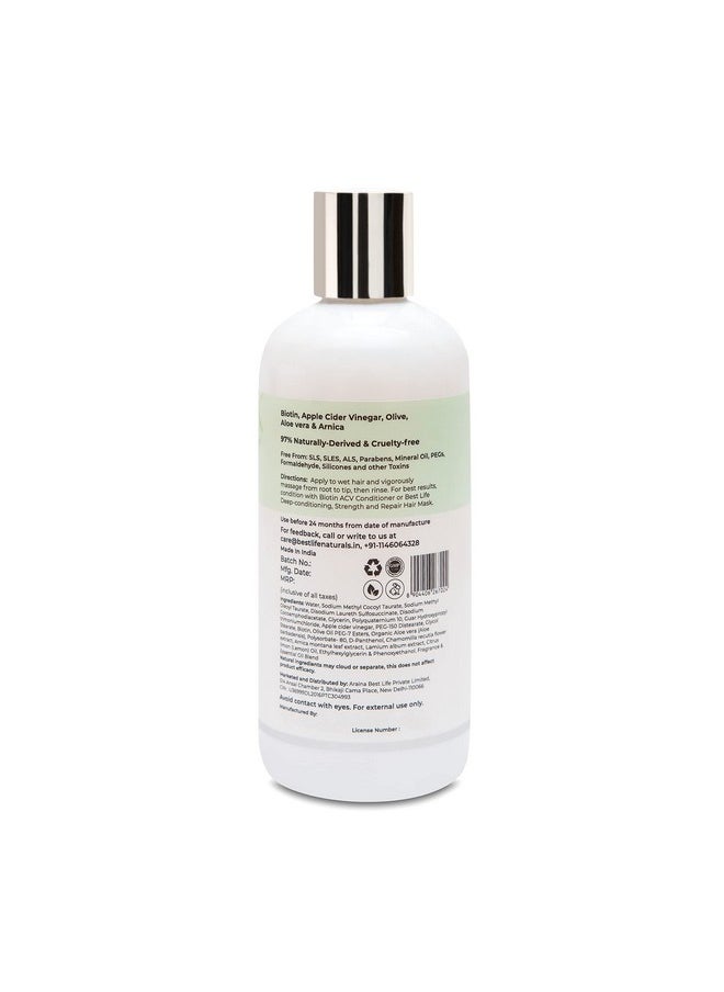 Best Life Apple Cider Vinegar Shampoo For Dandruff Hair Growth & Hair Fall Control 300 Ml Curly And Wavy Hair For Women & Men No Parabens & Sulphates All Natural No Harmful Chemicals  - Image 2