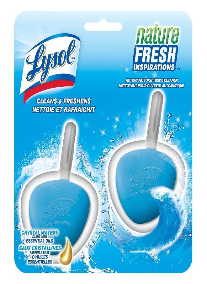 Lysol Lysol Automatic In-The-Bowl Toilet Cleaner, Cleans and Freshens Toilet Bowl, Ocean Fresh Scent, 2 Count (Pack of 1) 