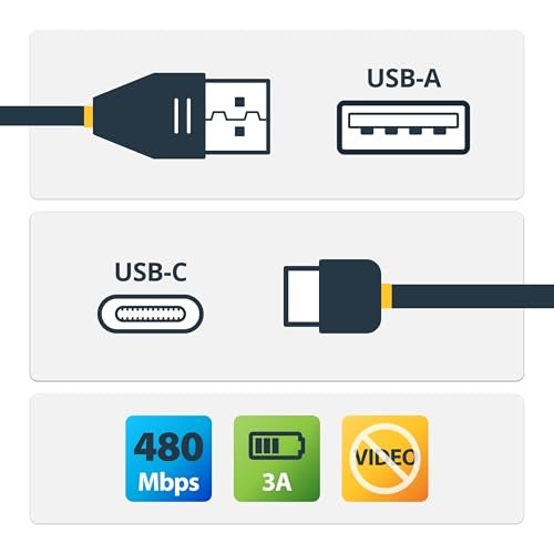 StarTech.com StarTech.com USB C to USB Cable - 3 ft / 1m - USB A to C - USB 2.0 Cable - USB Adapter Cable - USB Type C - USB-C Cable - Image 5