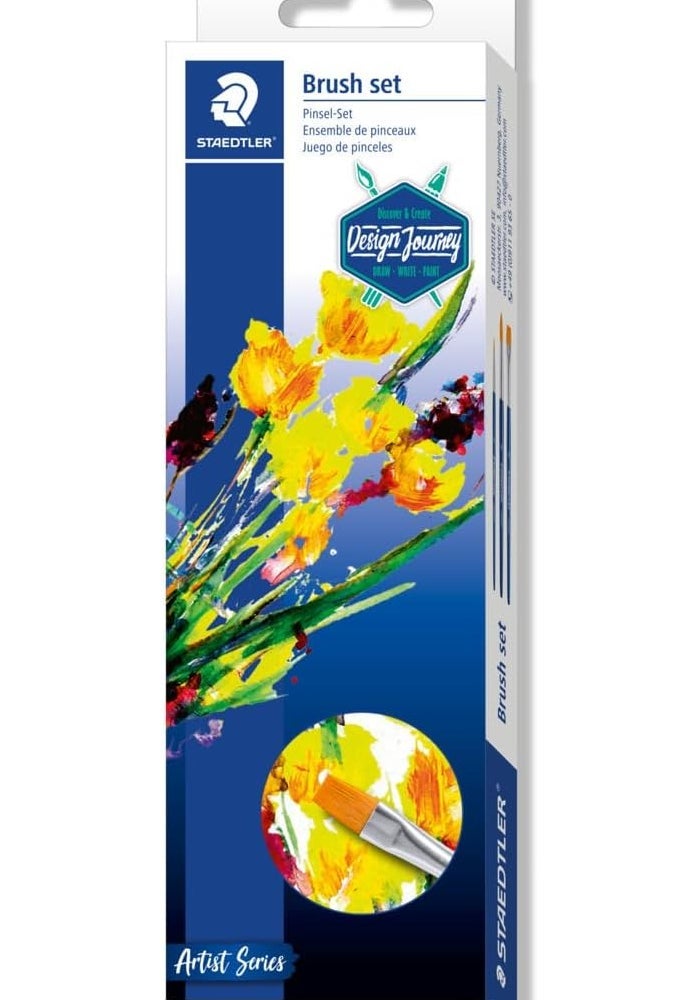 Staedtler Synthetic Paint Brush Set - Pack of 3 - Image 1