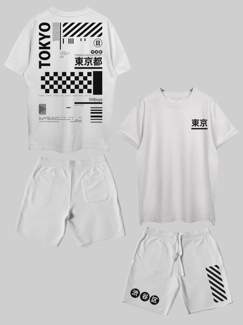 THREADCURRY Tokyo Grid Printed Co-ord Set for Men & Women - Image 1