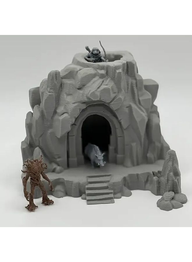 Cave Scene Map Terrain Scenery 6.38 Inch 3D Printed Paintable 1pc For Tabletop Miniatures Wargame - Image 2