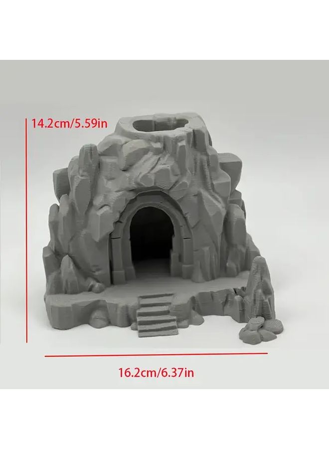 Cave Scene Map Terrain Scenery 6.38 Inch 3D Printed Paintable 1pc For Tabletop Miniatures Wargame - Image 3