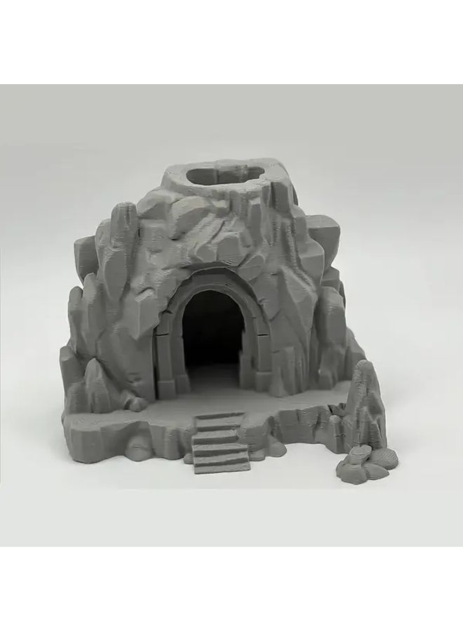 Cave Scene Map Terrain Scenery 6.38 Inch 3D Printed Paintable 1pc For Tabletop Miniatures Wargame - Image 1