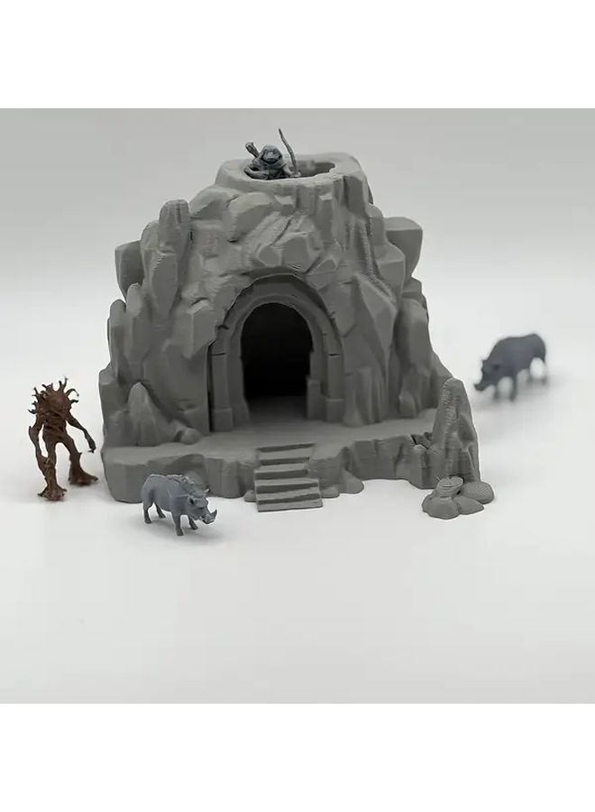 Cave Scene Map Terrain Scenery 6.38 Inch 3D Printed Paintable 1pc For Tabletop Miniatures Wargame - Image 5