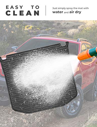 JOYTUTUS Cargo Mat Compatible with Grand Cherokee 2011-2021 & Grand Cherokee WK 2022, All Weather Protection Cargo Liners Trunk Mats Vehicle Carpet Heavy Duty Waterproof Odorless Durable Black - Image 4