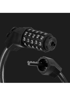SKY-TOUCH Bike Lock Cable 1.2M 5-Digit Code Coil Resettable Combination Bicycle Locks Anti-Theft Cycling Password Locks For Bikes And Scooters  - Image 2