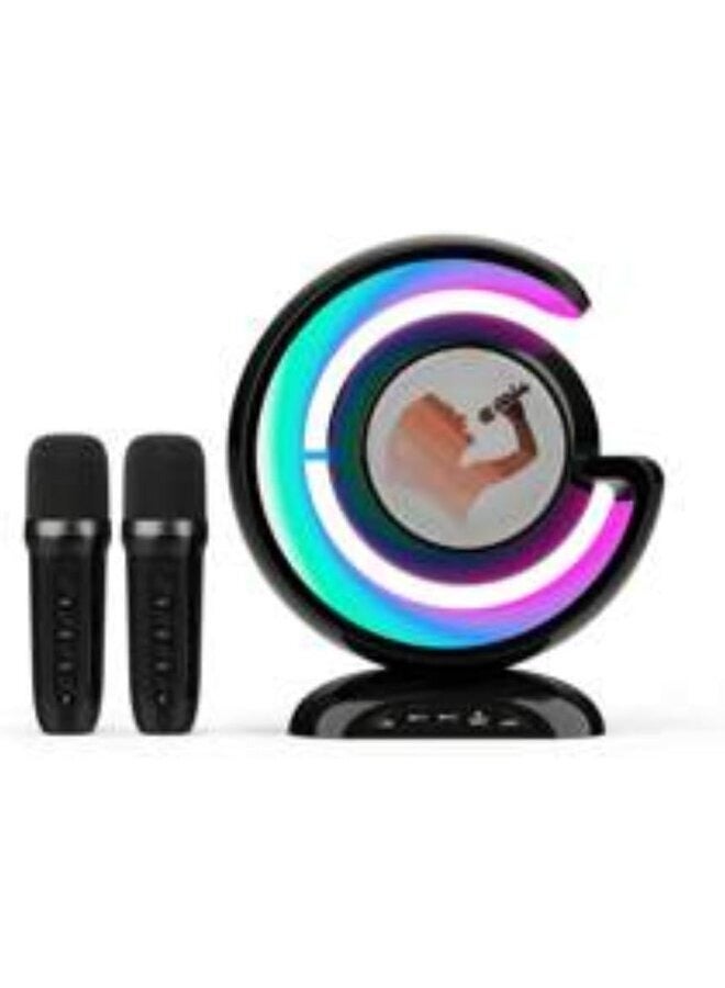 YS-110 Portable Karaoke Machine, Lightshow Speaker Wireless Bluetooth Speakers, Dual Mic, Lighting Atmosphere, Mini Music Box - Image 1