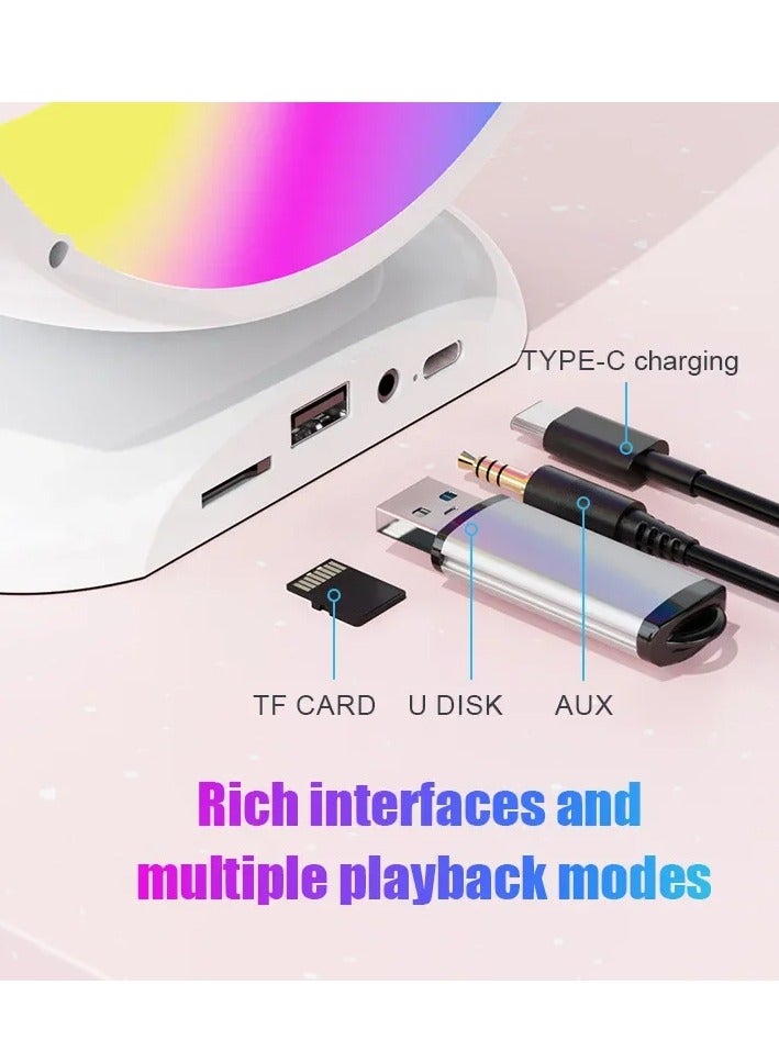 YS-110 Portable Karaoke Machine, Lightshow Speaker Wireless Bluetooth Speakers, Dual Mic, Lighting Atmosphere, Mini Music Box - Image 3