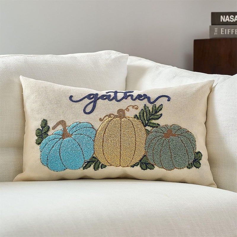 Reversible Halloween Embroidered Throw Pillow Cover Polyester Home Decor Sofa Bedroom Festival Cushion - Image 4