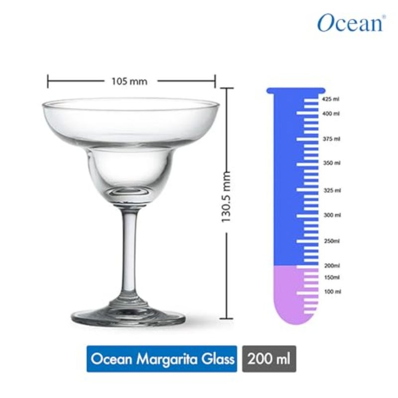 CLASSIC MARGARITA GLASS 200ML PACK OF 6 - Image 4