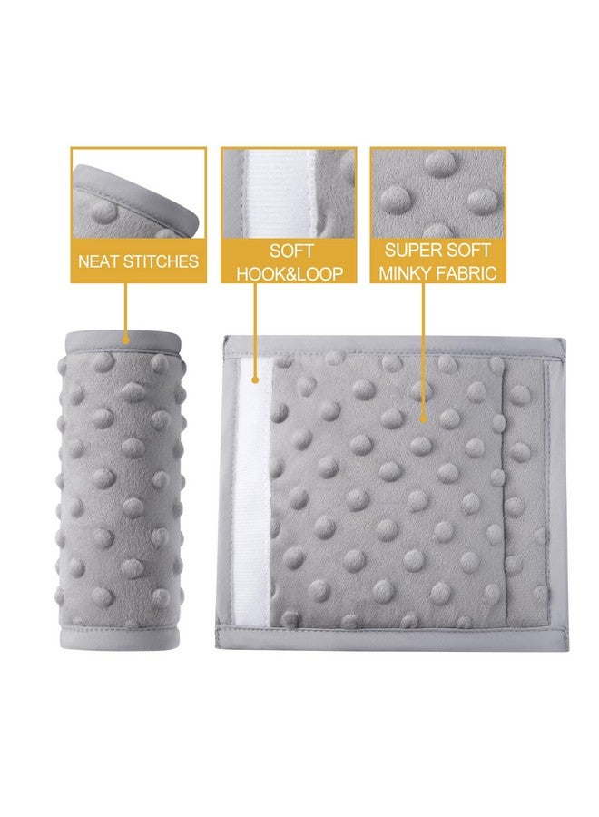 Pro Goleem Car Seat Strap Covers for Babies Soft Car Seat Strap Shoulder Pads for All Car Seats, Stroller, Pushcar, Gray - Image 4